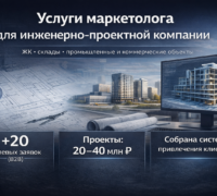 Кейс: услуги маркетолога для инженерно-проектной компании — +20 целевых заявок, проекты 20–40 млн ₽